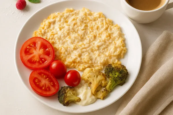 Яичная намазка с овощами