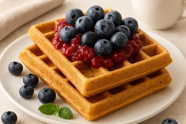 Вафли без глютена, сахара и молока 