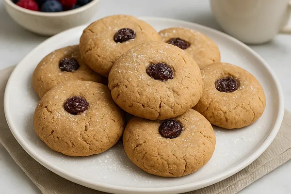 Песочное печенье из зелёной гречки с бананом