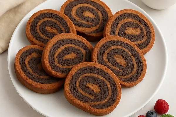 Печенье «Улитка» из двух видов теста 