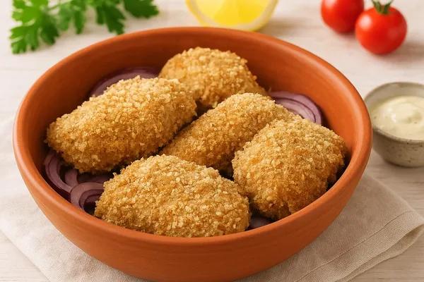 Рулетики из индейки в миндальной панировке