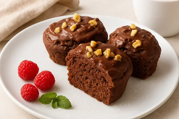 Шоколадные кексы с шоколадным кремом без молока