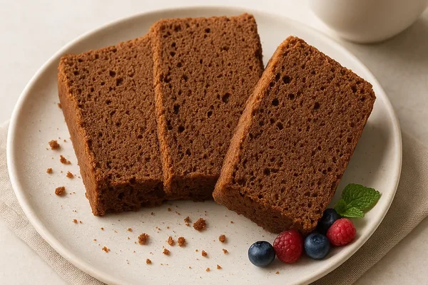 Шоколадный бисквит без глютена и сахара 