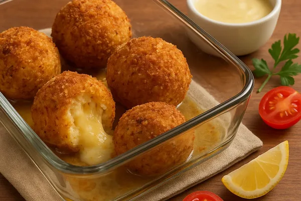 Сырные шарики в миндальной панировке