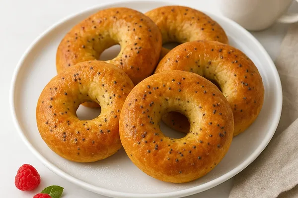 Творожные колечки с маком без глютена и сахара