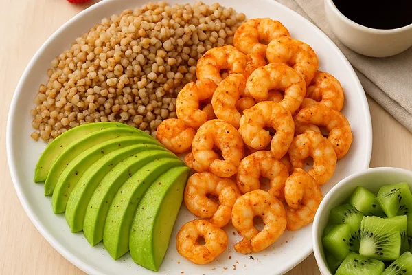 Идея белкового завтрака с гречкой