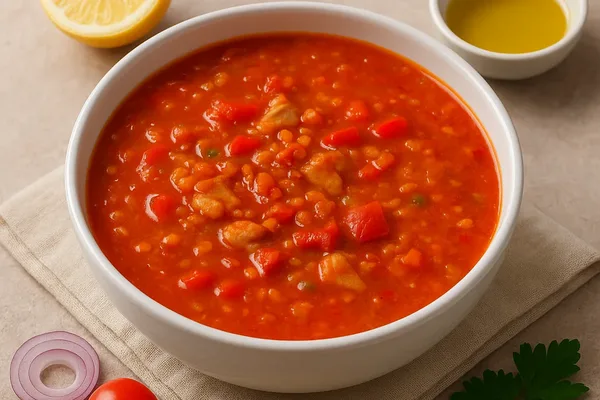 Чечевичный суп с курицей