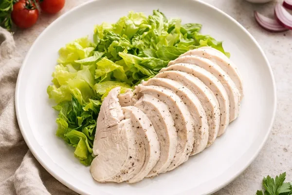 Сочная варёная куриная грудка