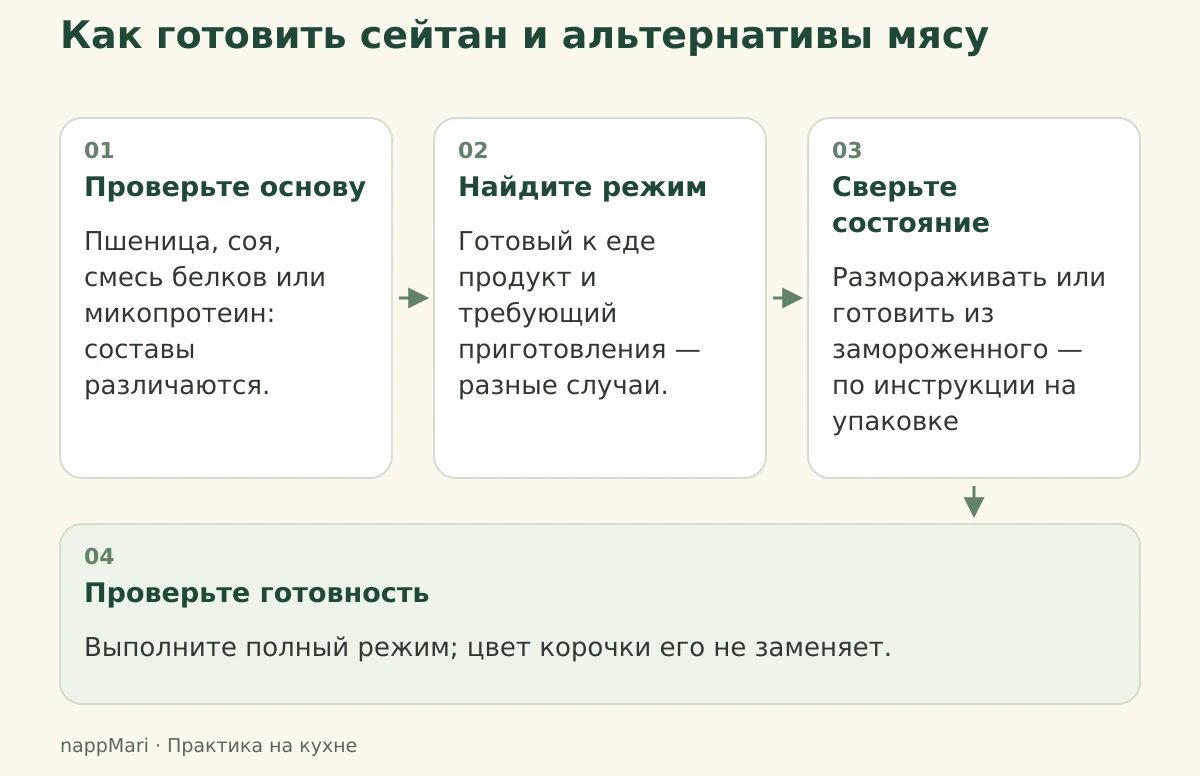 Четыре проверки растительной альтернативы: основа, режим, исходное состояние и готовность