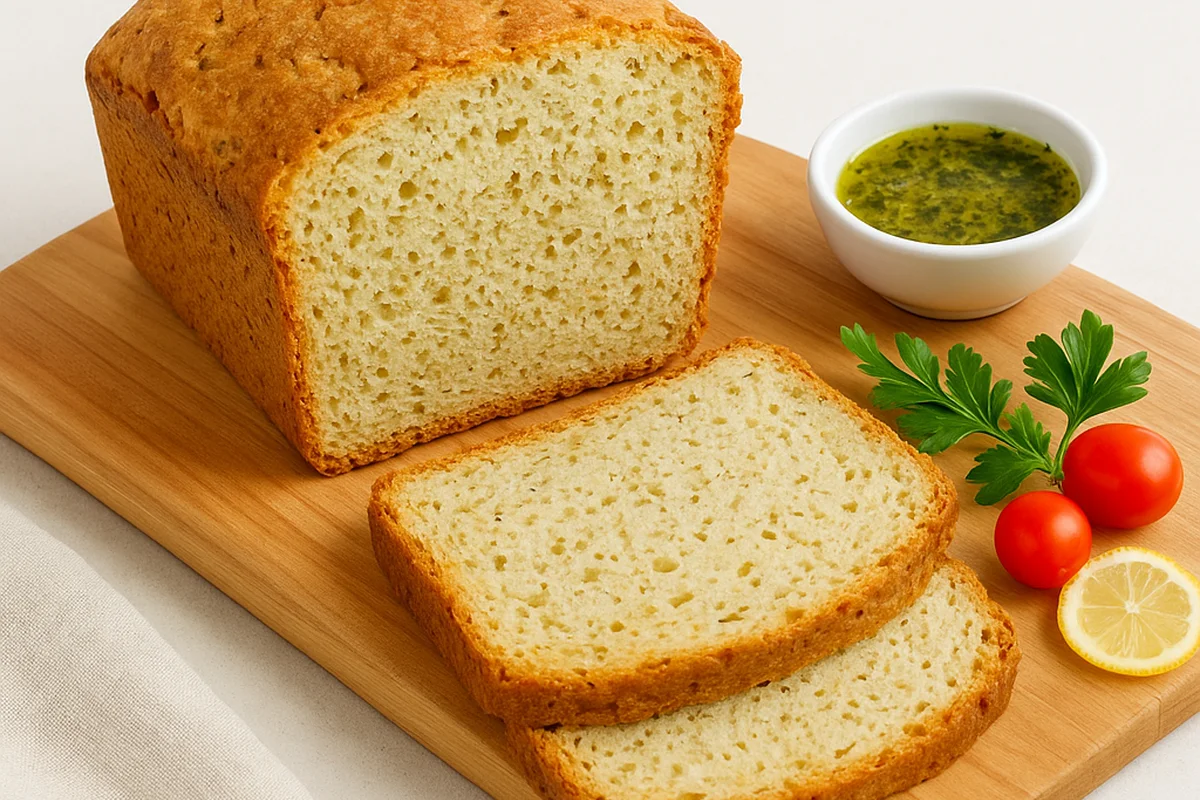 Безглютеновый хлеб из пшена и нутовой муки