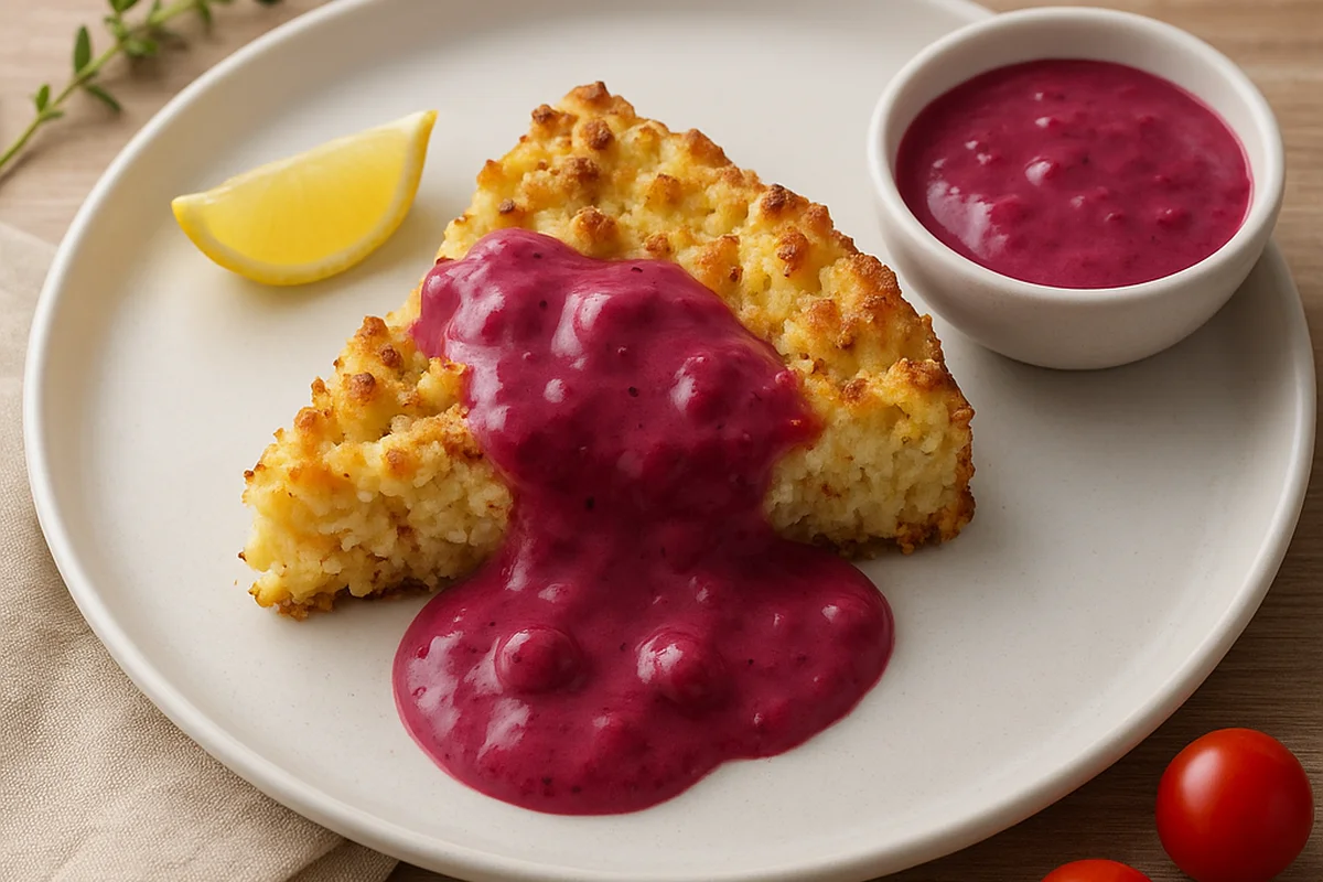 Творожная запеканка с миндально-кокосовой крошкой