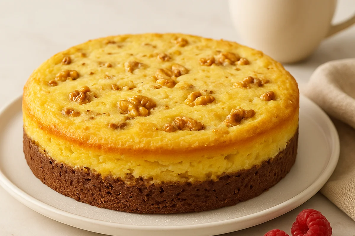 Шоколадный бисквит с кешью прослойкой