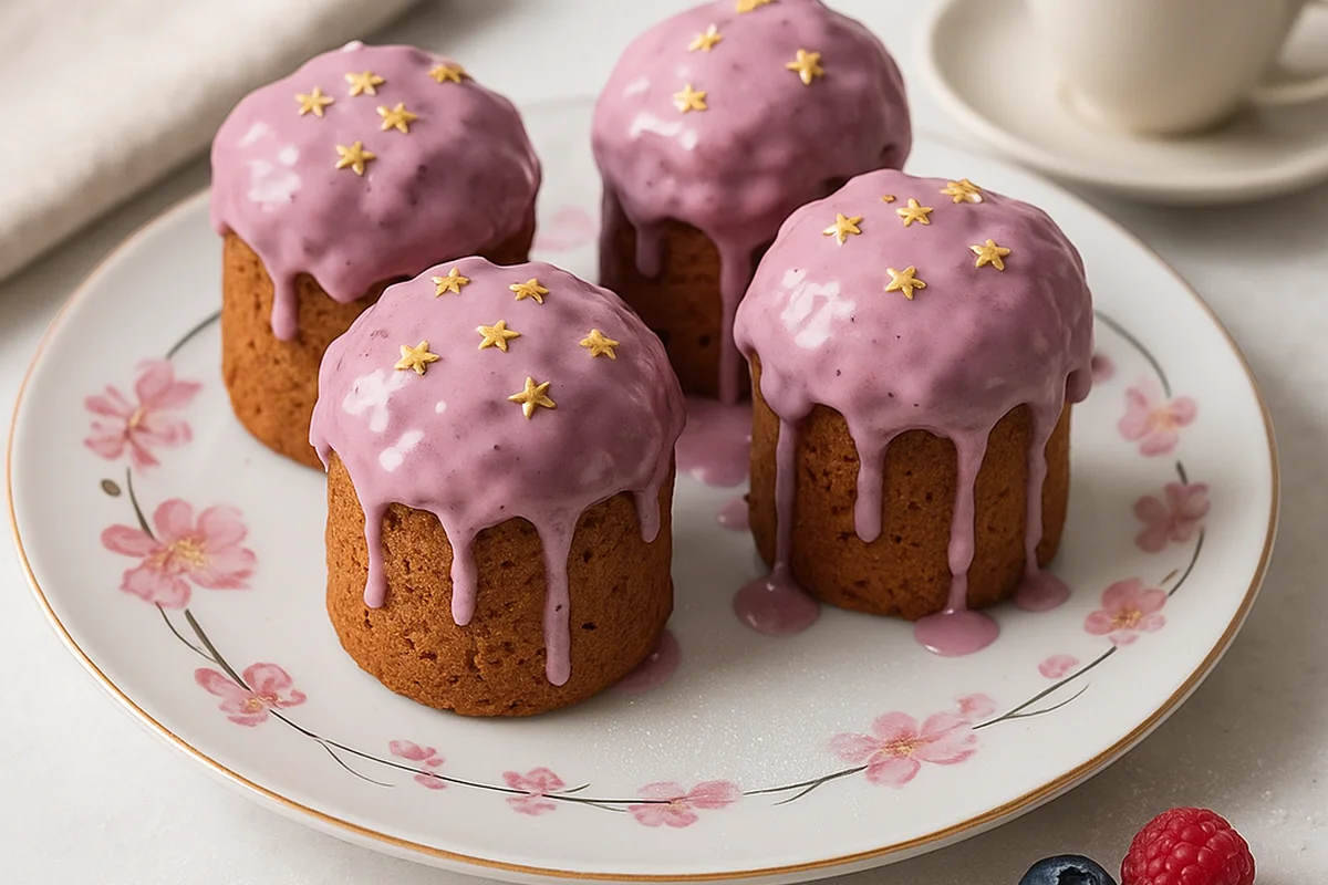 Кулич на финиках и запечённых яблоках 