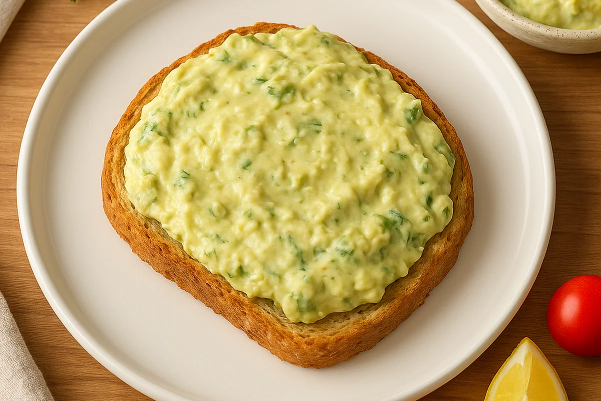 Куриный риет с авокадо и яйцом