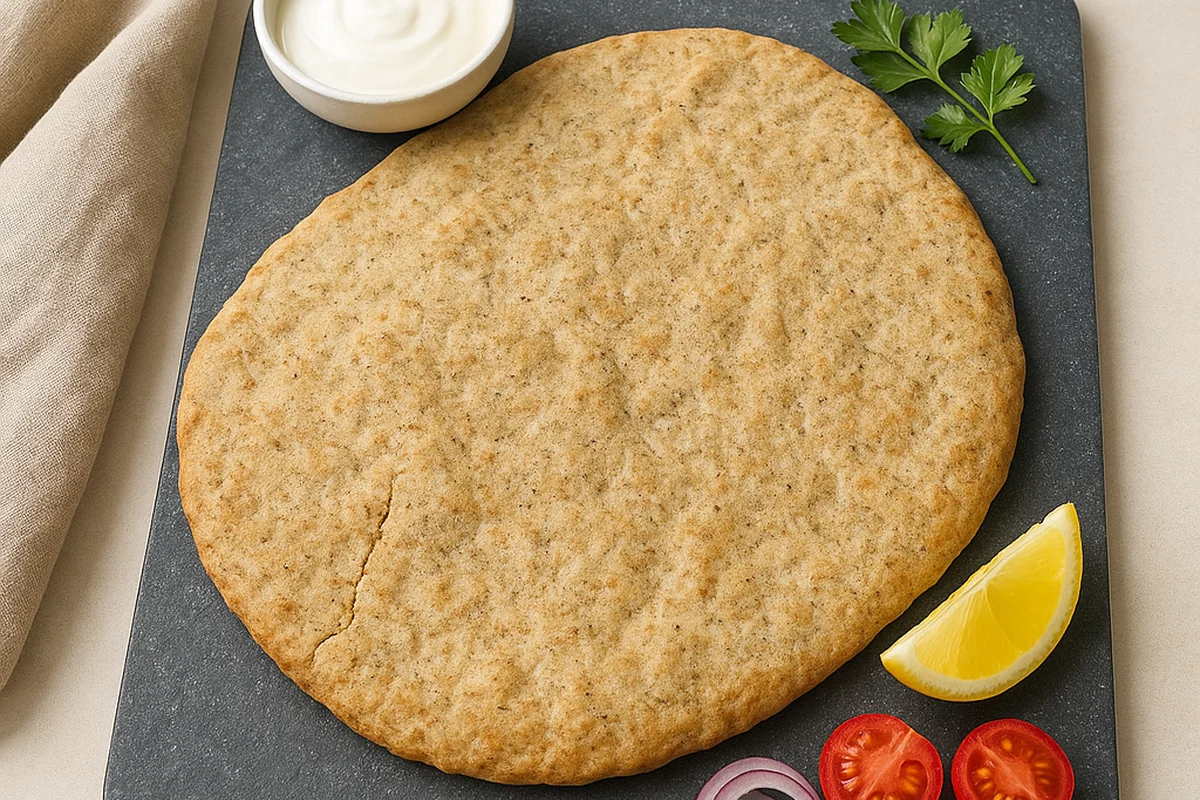 Плоская лепёшка из зелёной гречки 