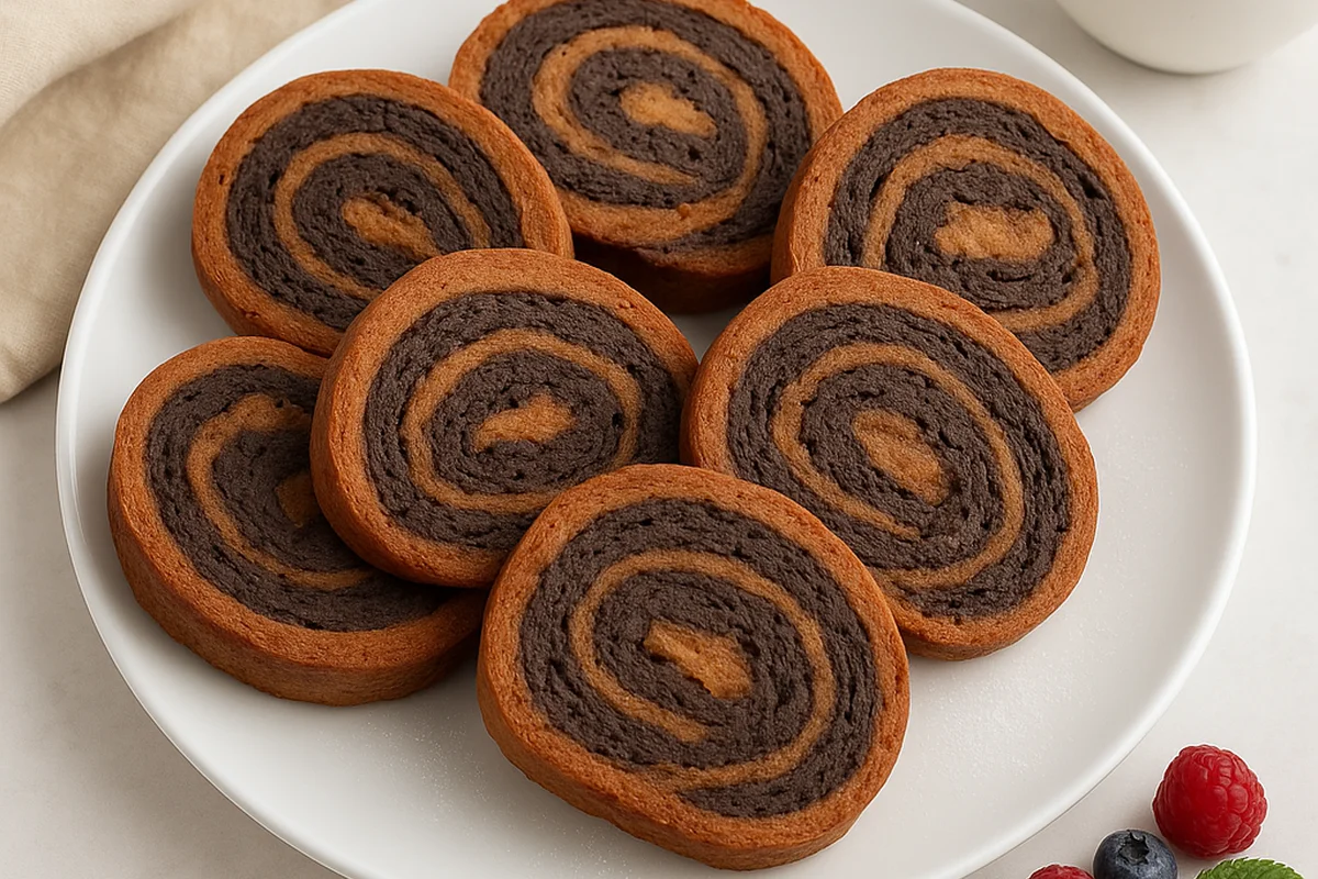 Печенье «Улитка» из двух видов теста 