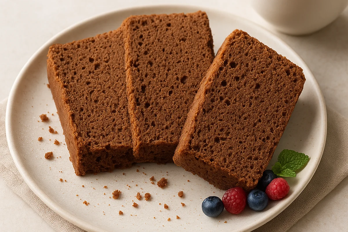 Шоколадный бисквит без глютена и сахара 