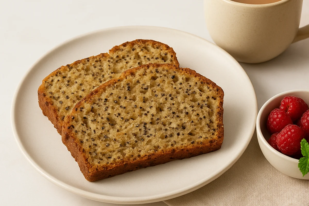 Творожный кекс без глютена с маком