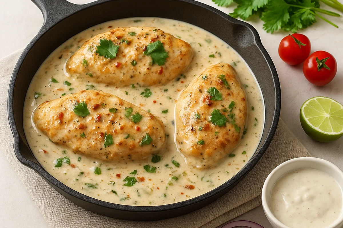 Куриное филе в кокосовых сливках