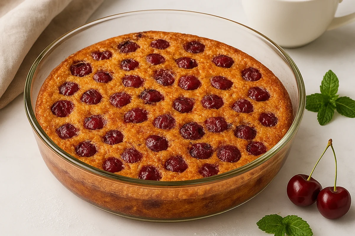 Рисовая запеканка без муки с вишней