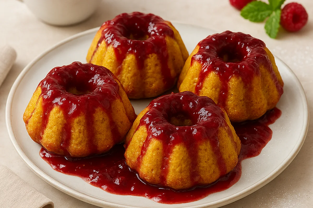 Тыквенные кексы с ягодным вареньем